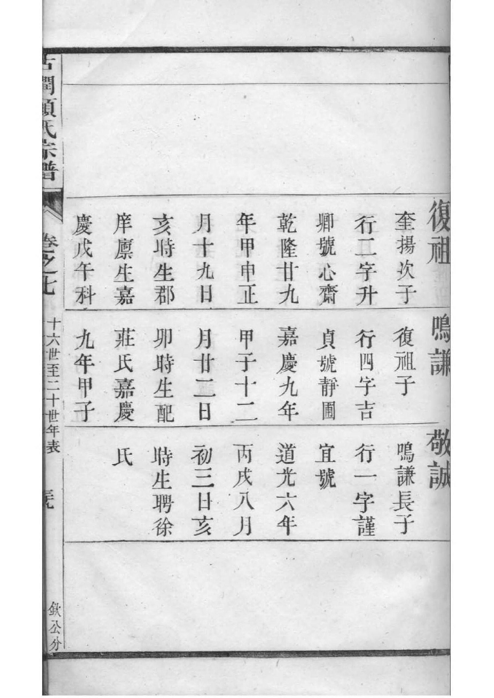 裘姓辈分排行世系表