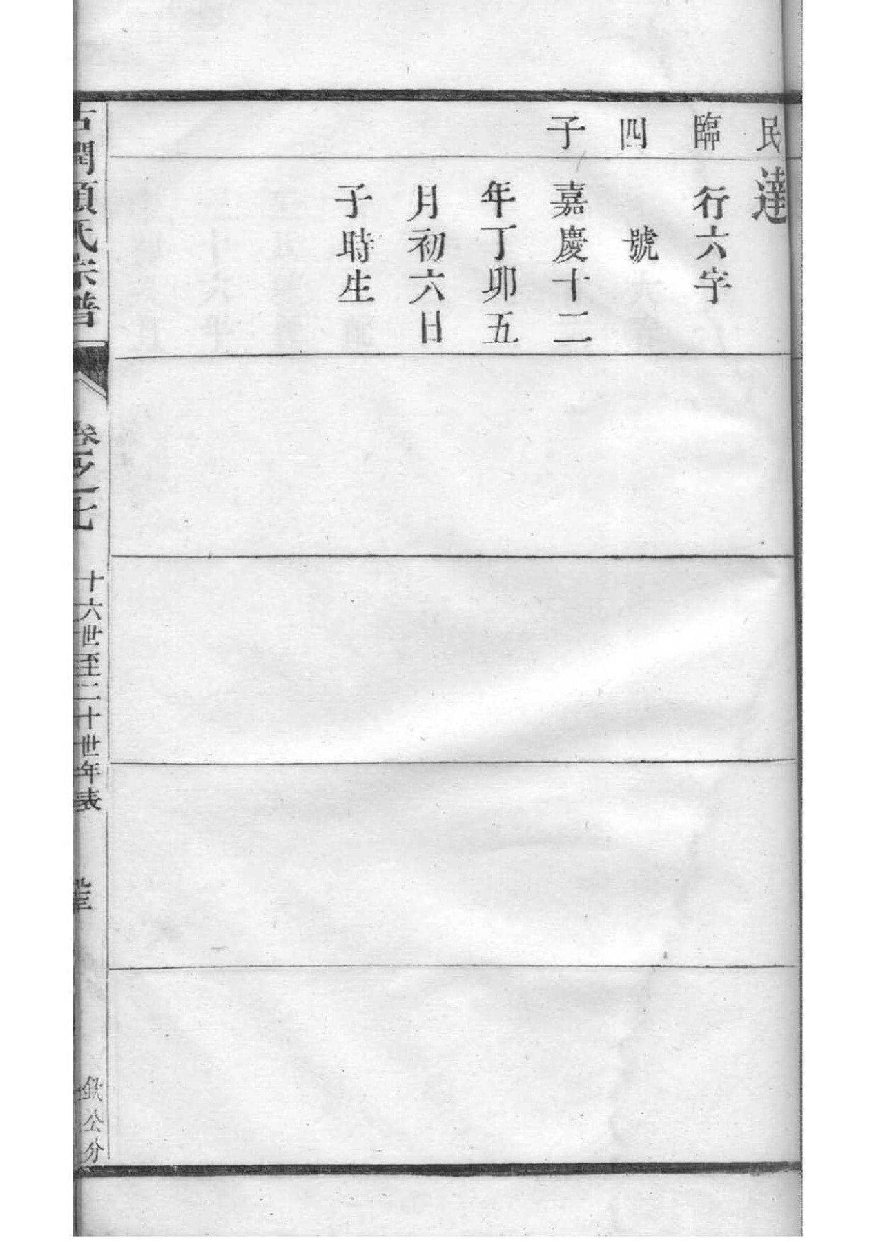福建龙岩州张氏家谱