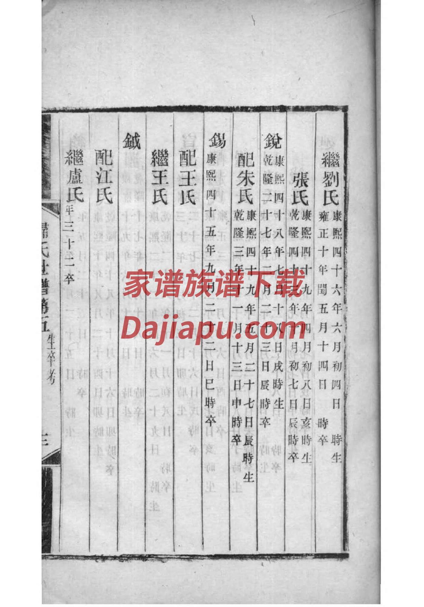 堂氏家谱查询一览表