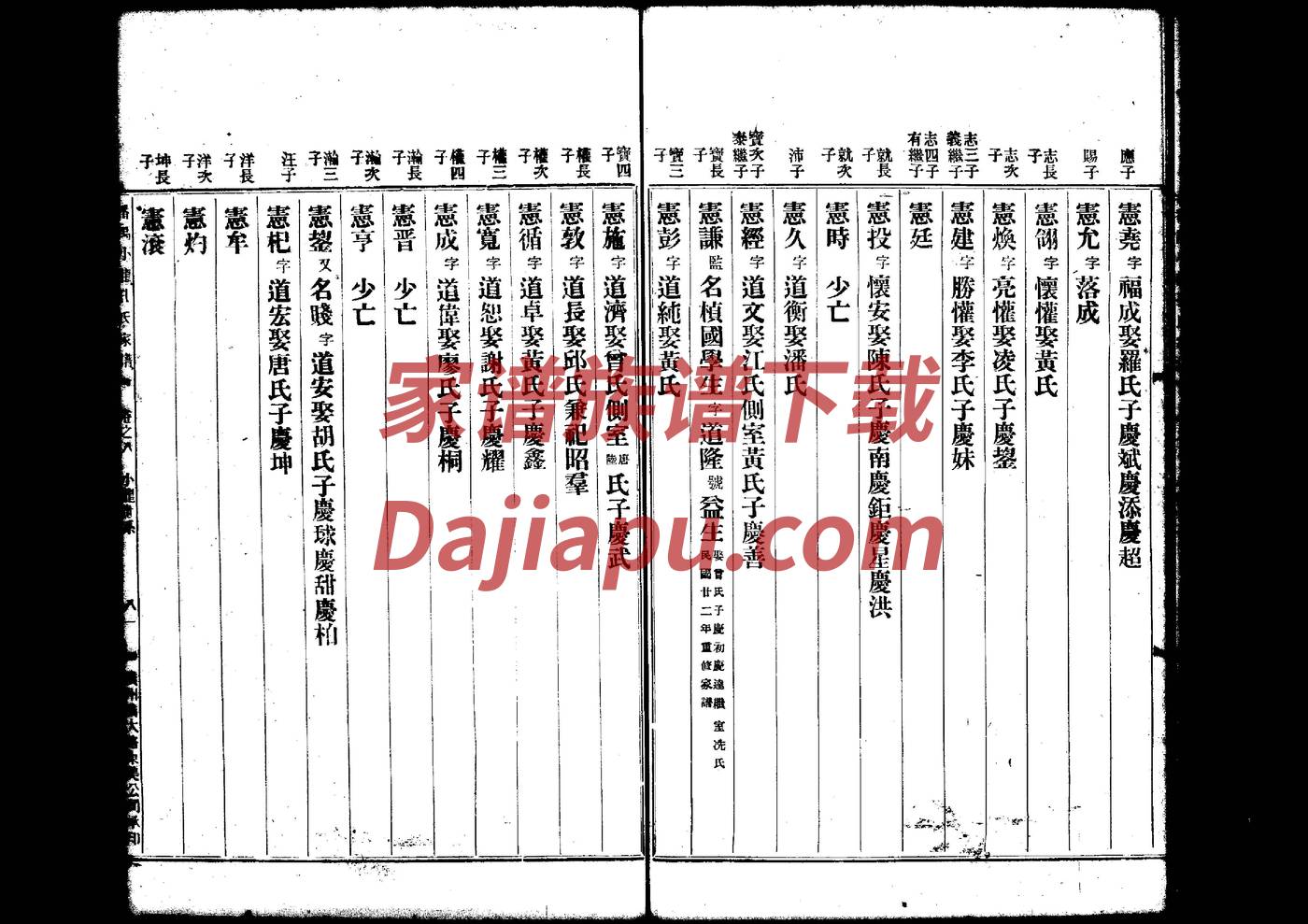 黑龙江华氏族谱
