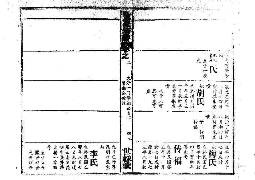 陕姓族谱字辈查询全部