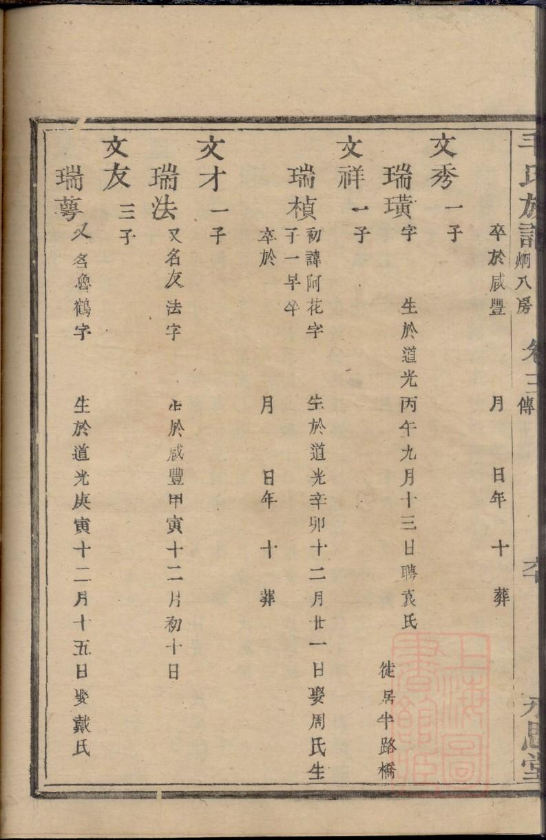 福建谢氏族谱