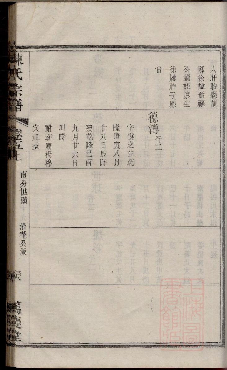 溧阳地区家谱孔夫子