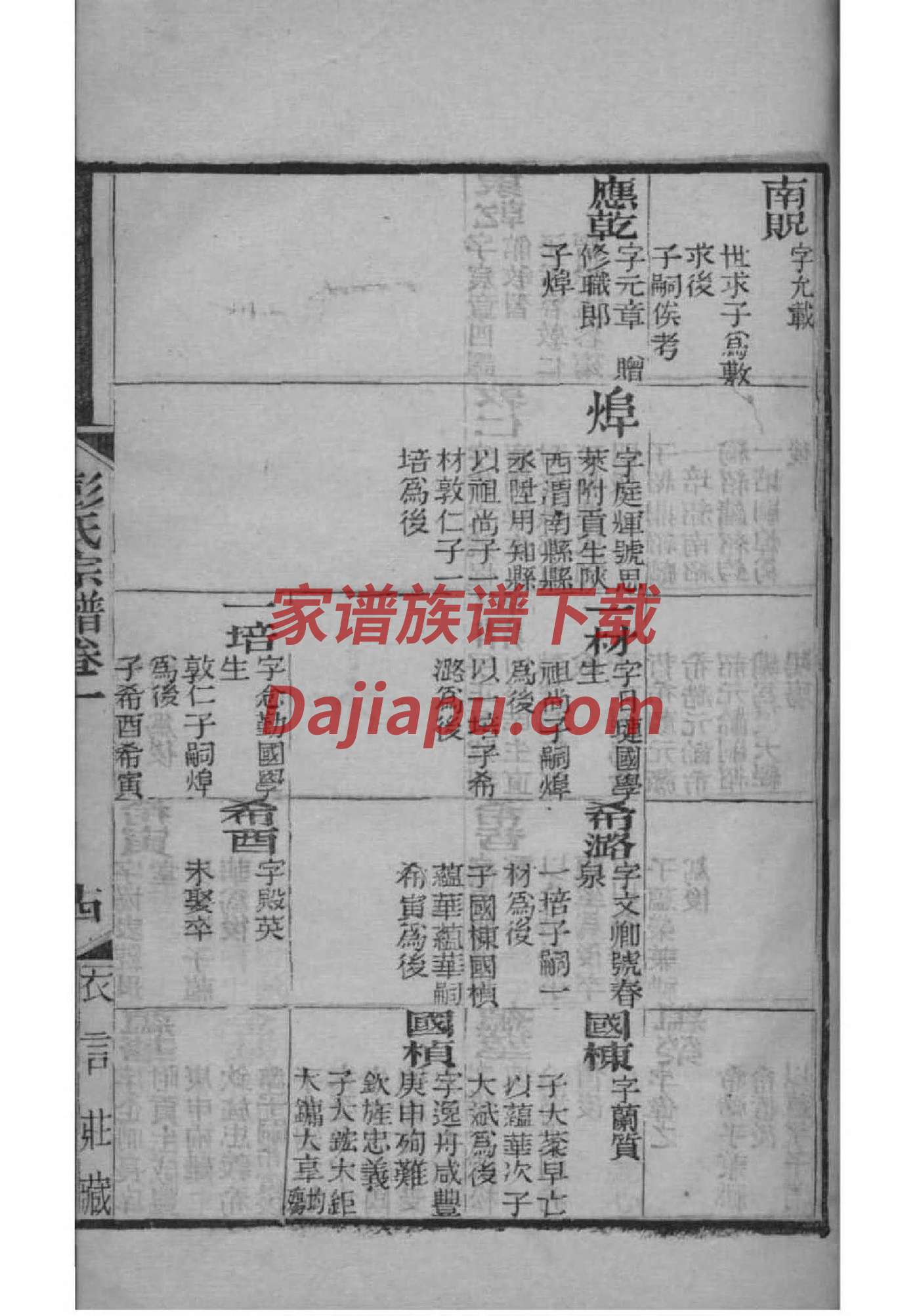 摩氏家谱查询一览表