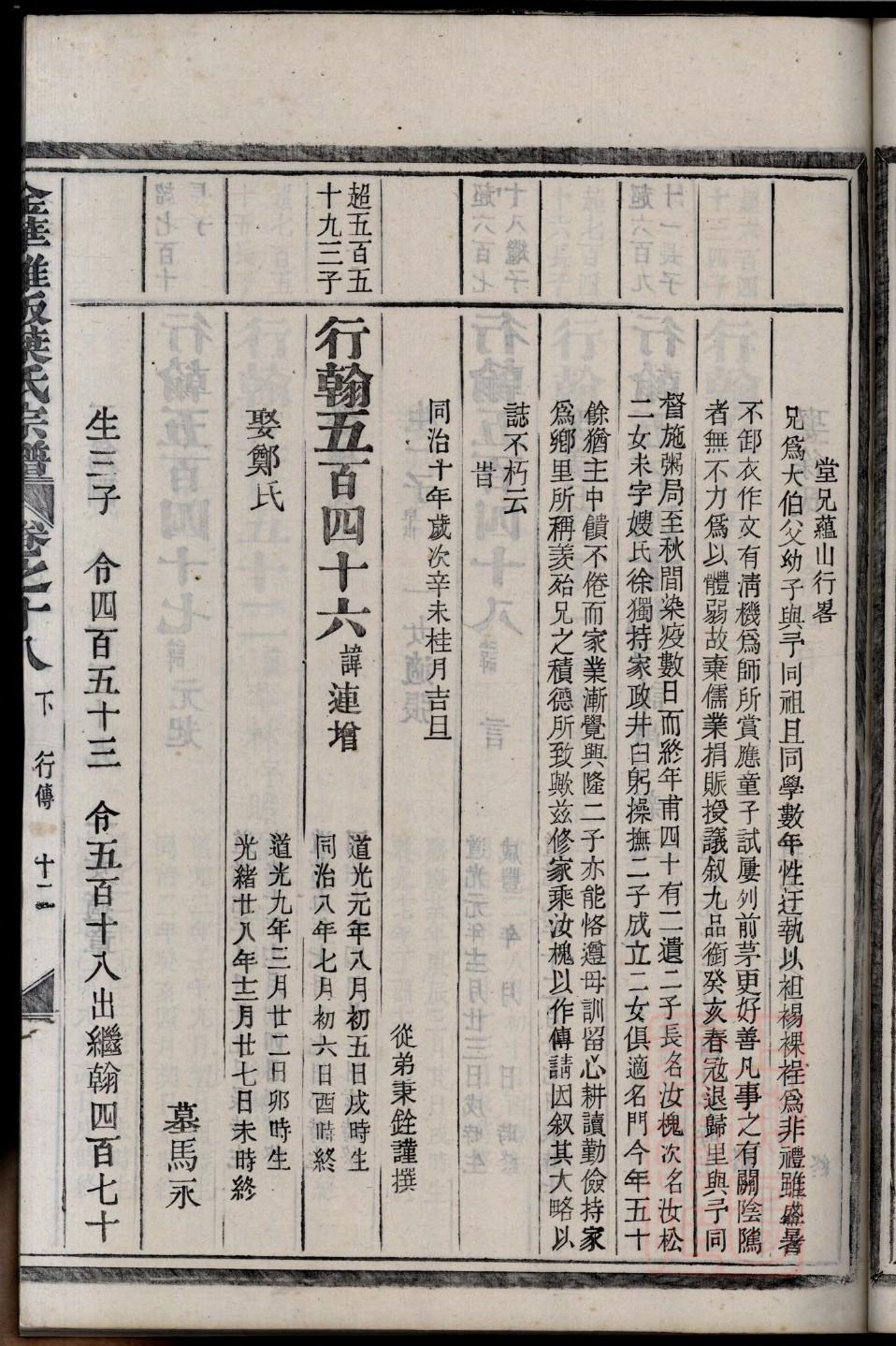 杨家家谱100个字辈山东