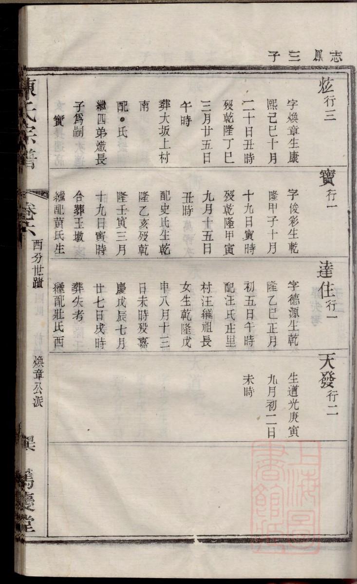 颜姓辈分家谱