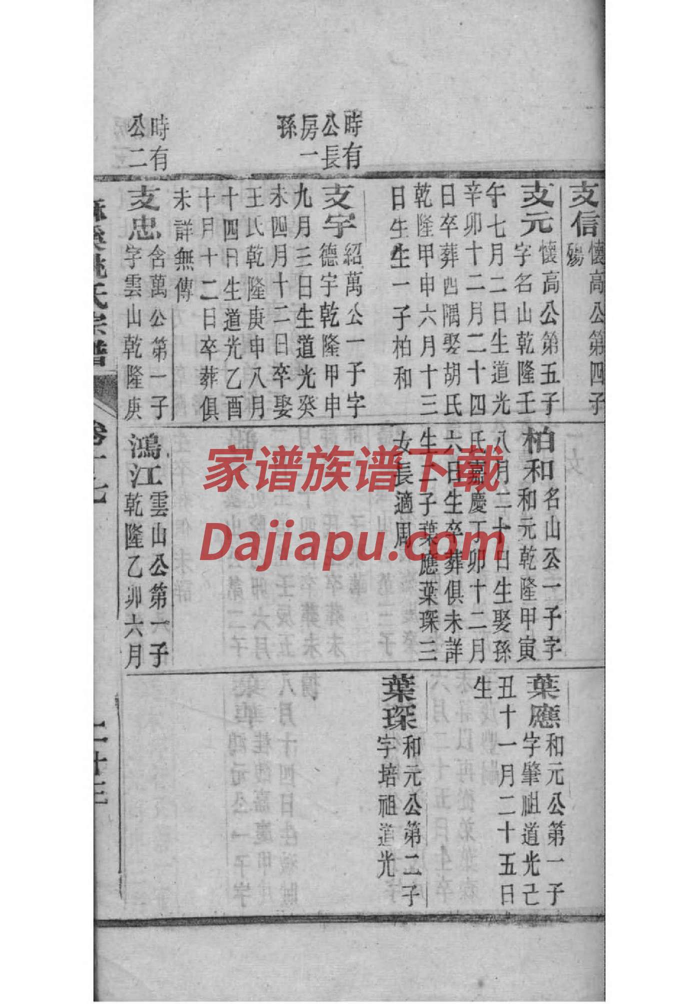 家谱挂图高清下载