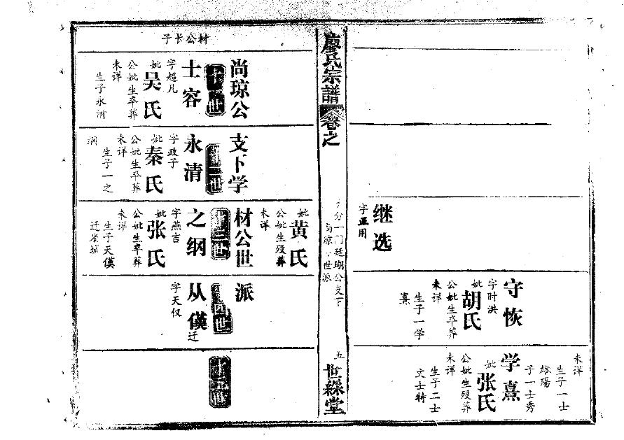 郦姓族谱字辈大全