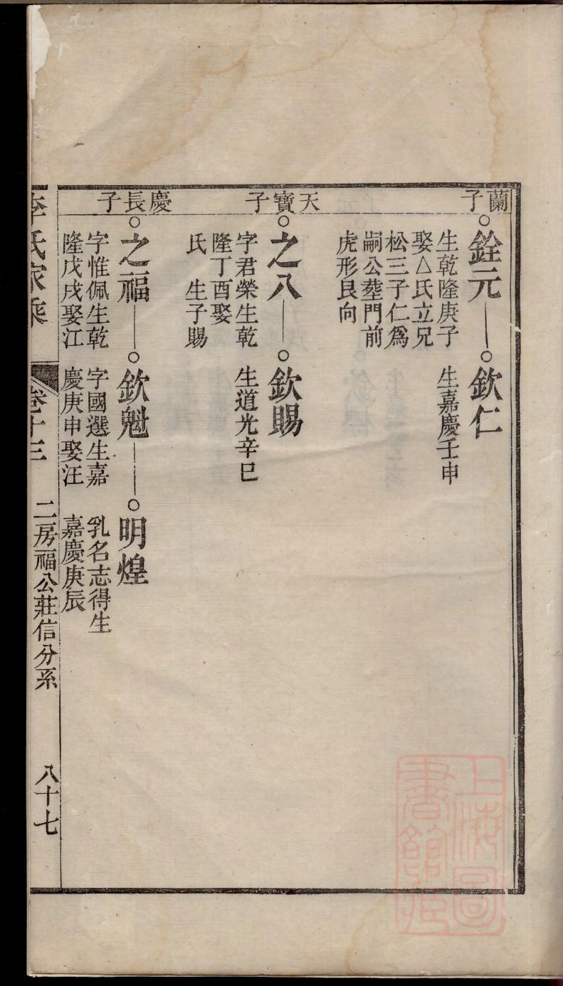 寇氏辈分排列顺序