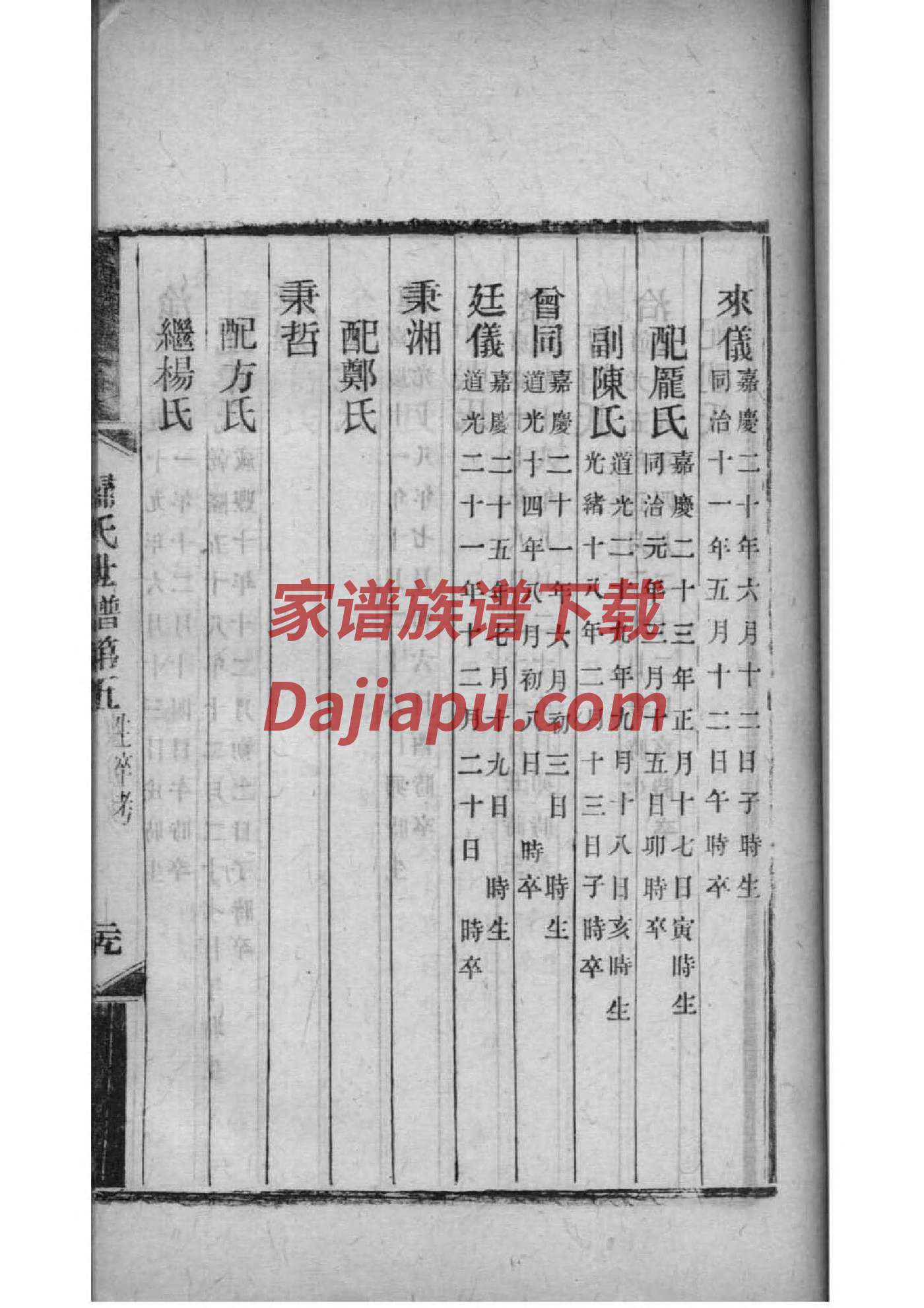 风采堂族谱