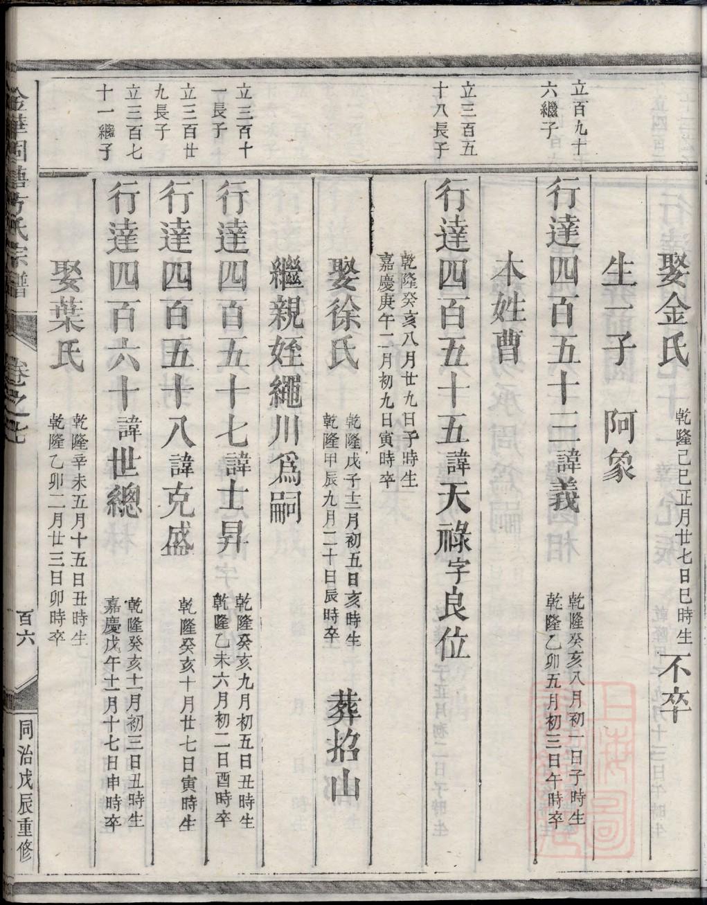 家谱对联