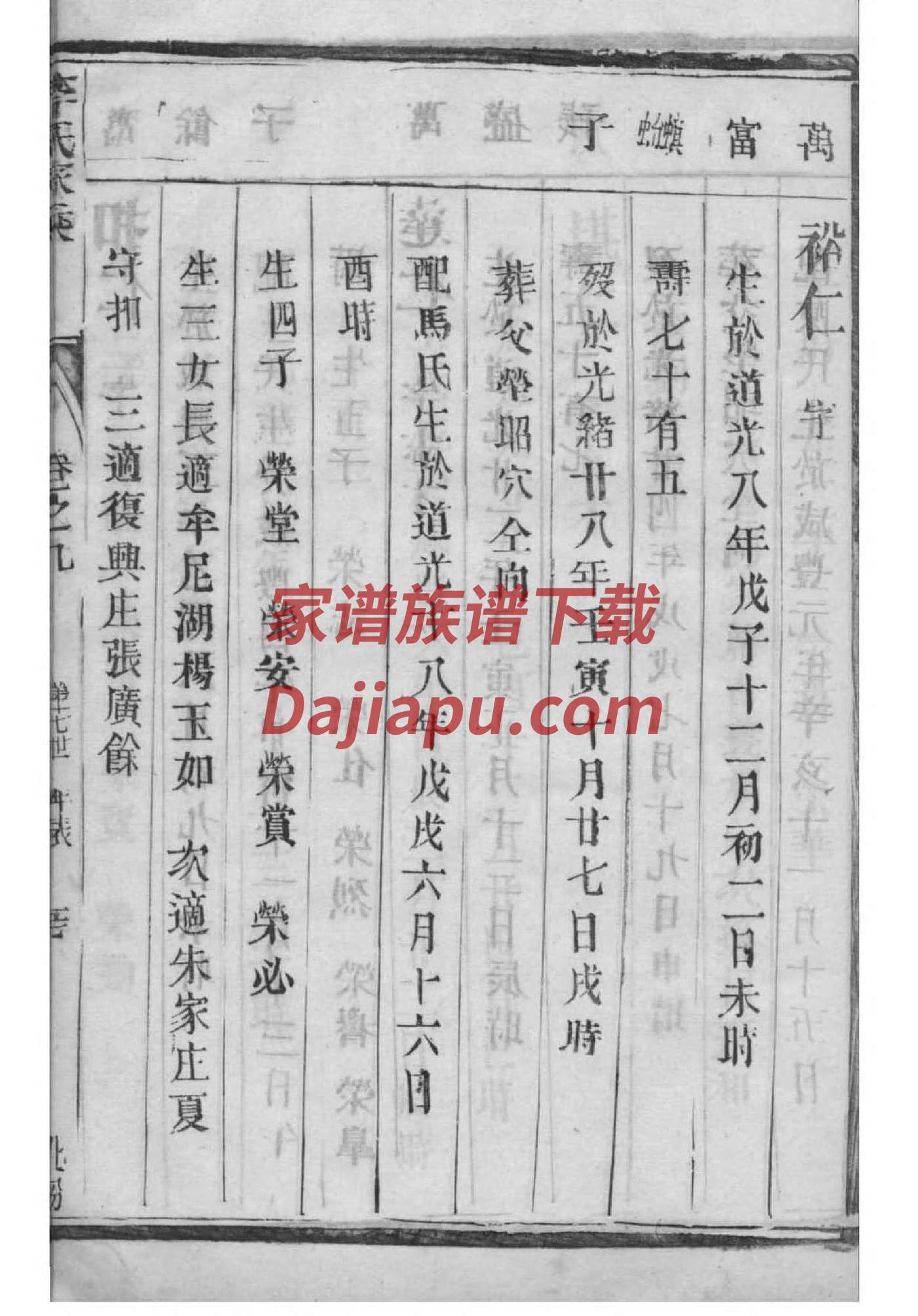 王氏族谱辈分排名