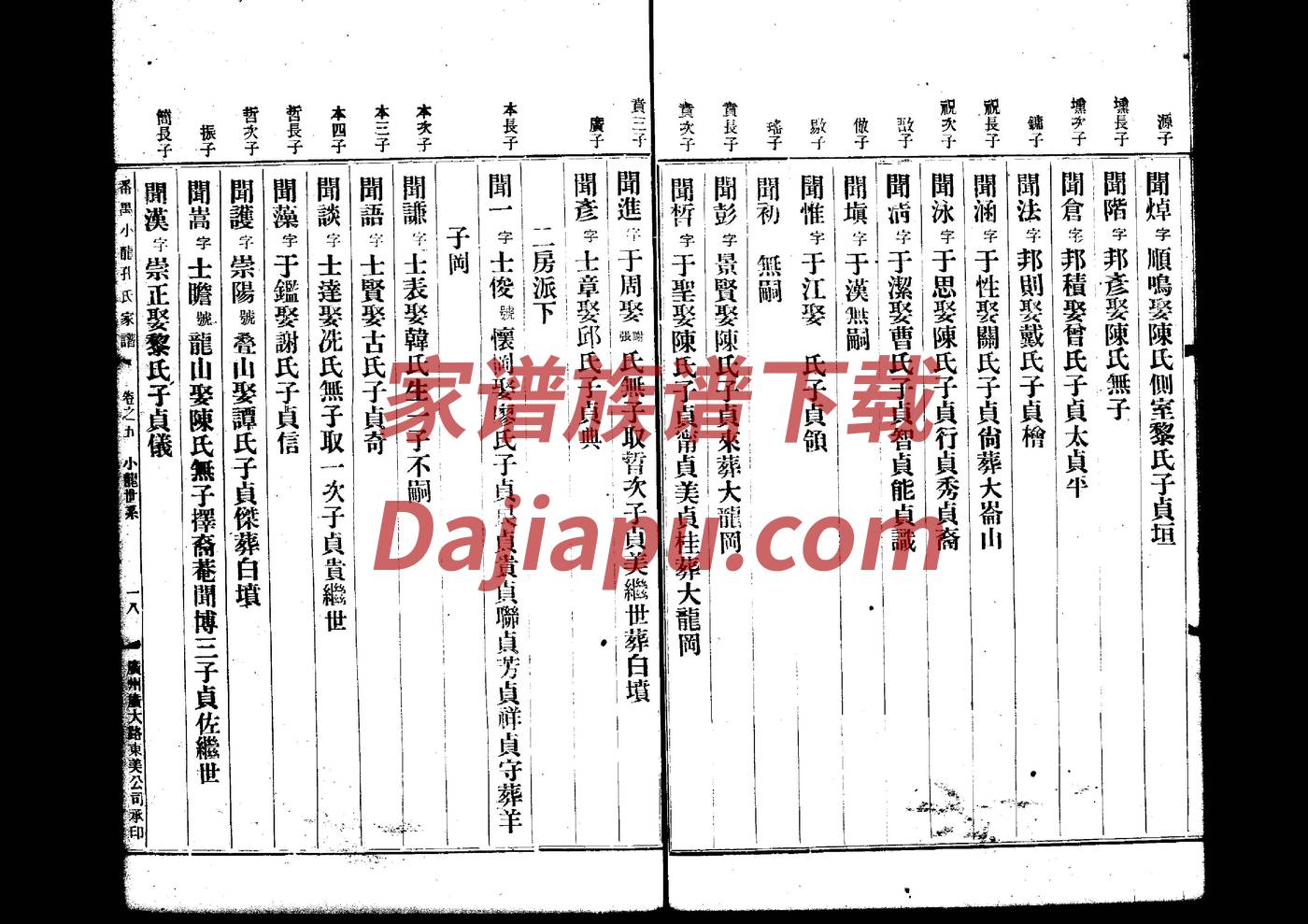 家谱设计