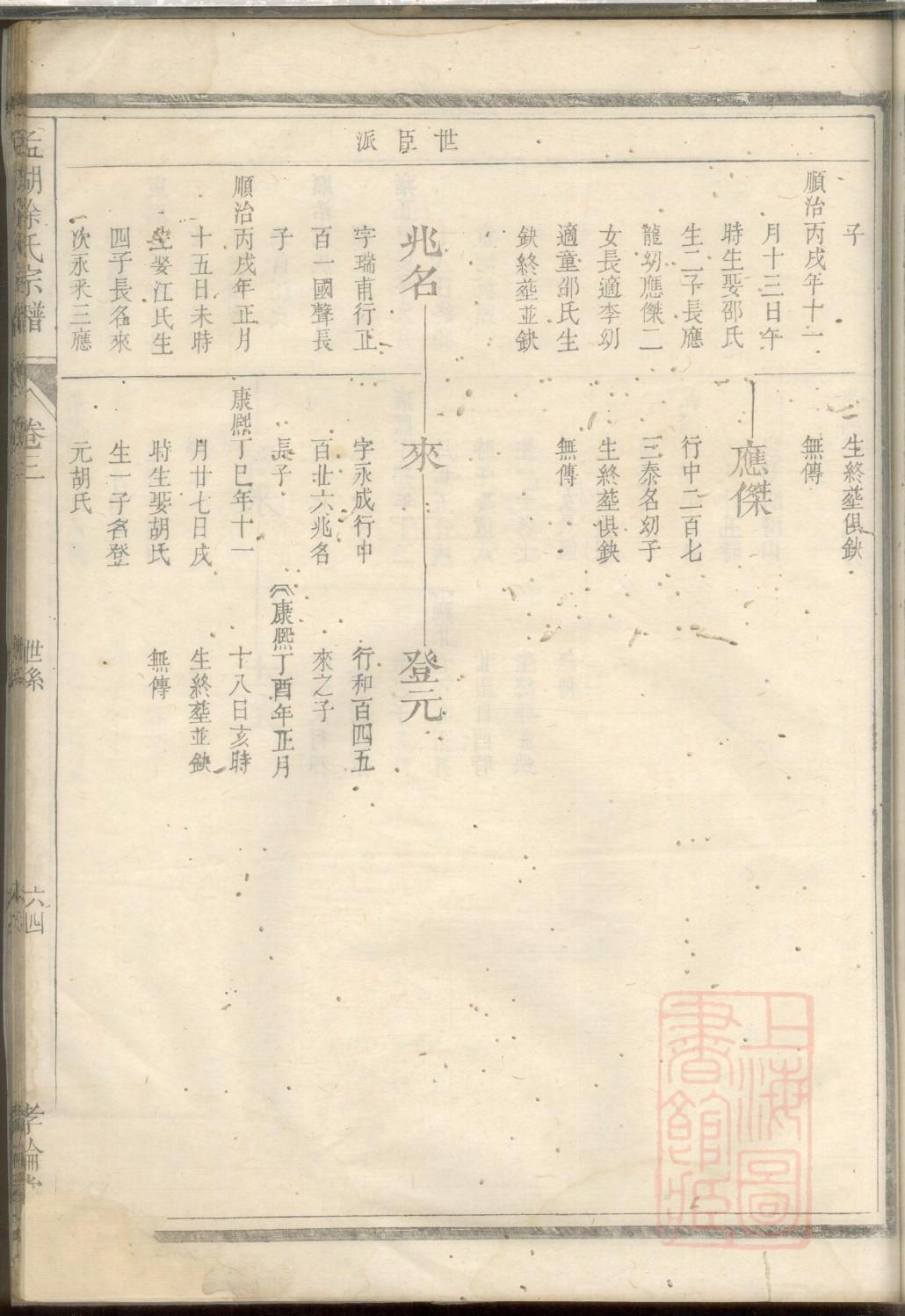齐姓家谱辈分