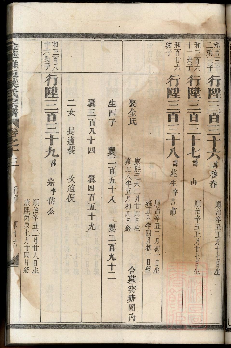 仵姓家谱辈分