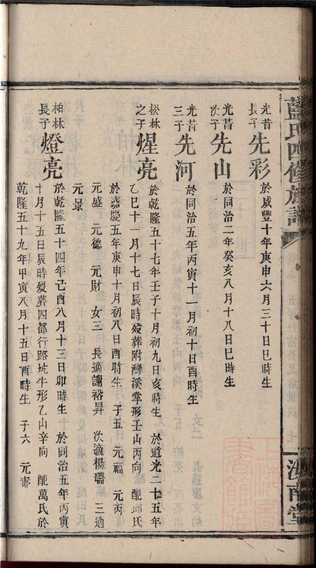 永修张姓家谱