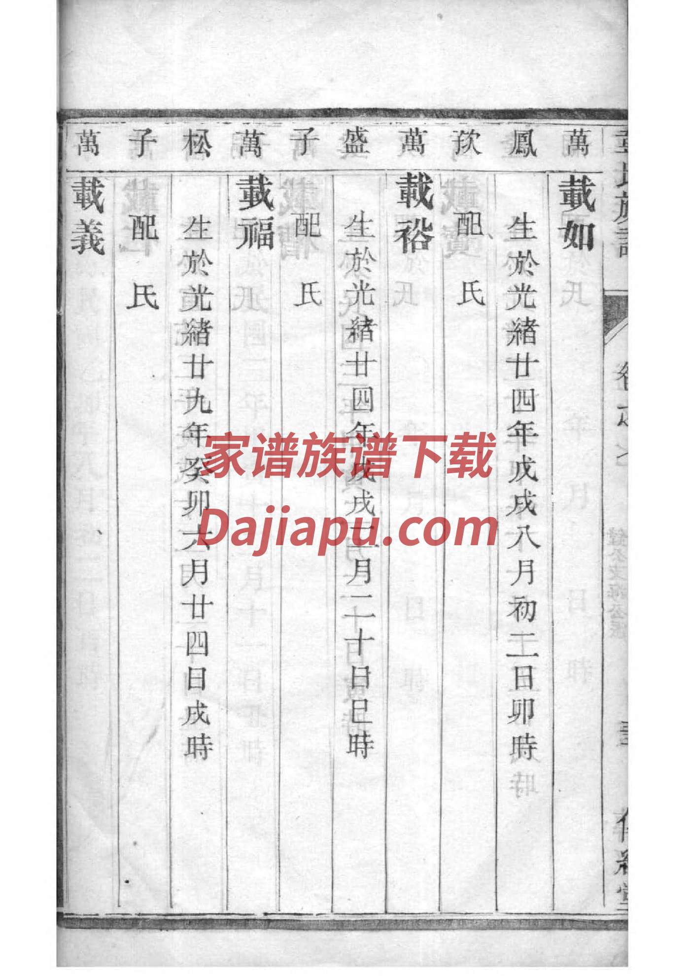 侯氏族谱108字辈