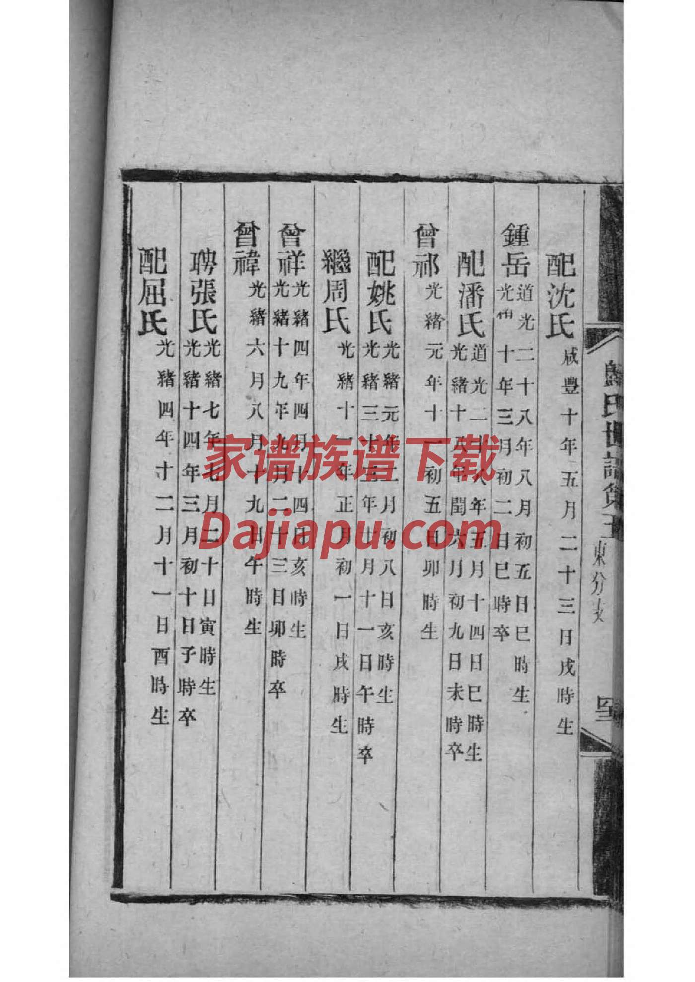 马氏家谱10一20辈