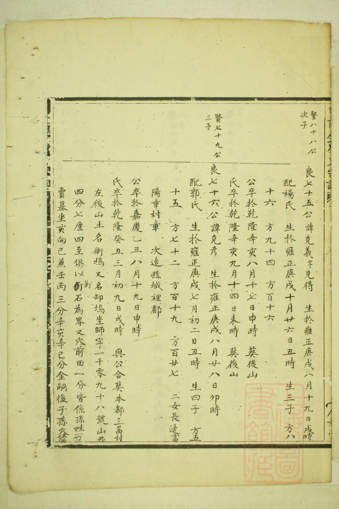 邵阳陈家家谱