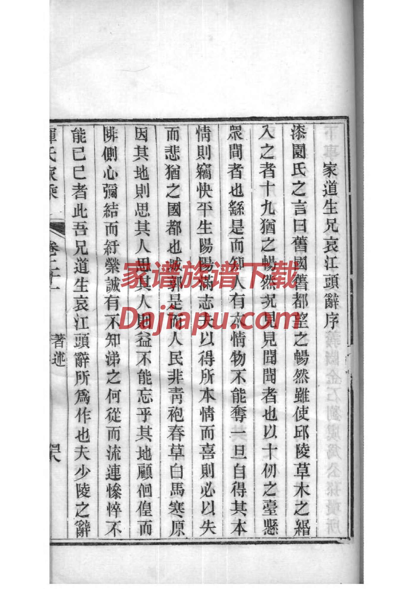 家谱格式样本图PPT