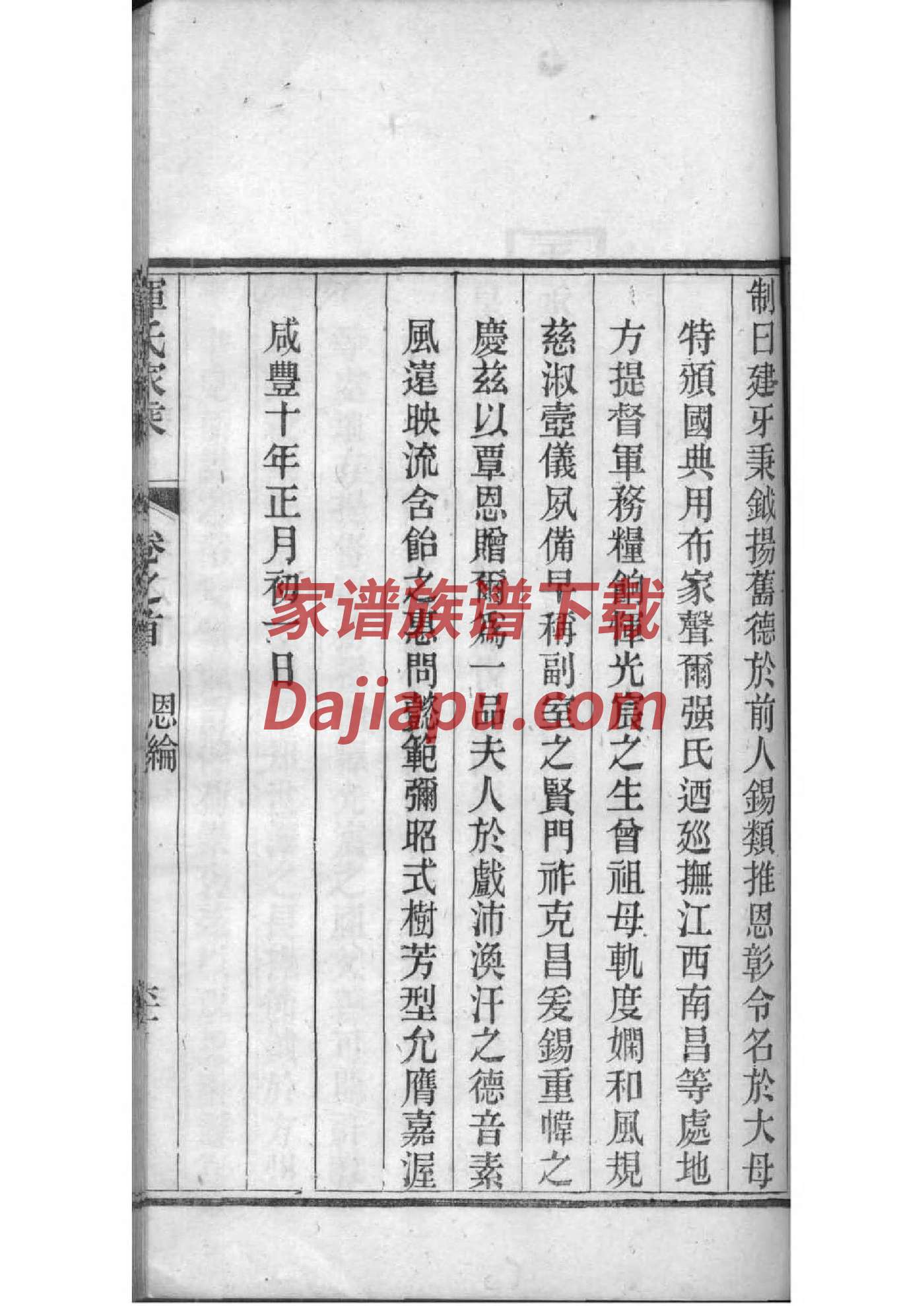 家谱格式如何写