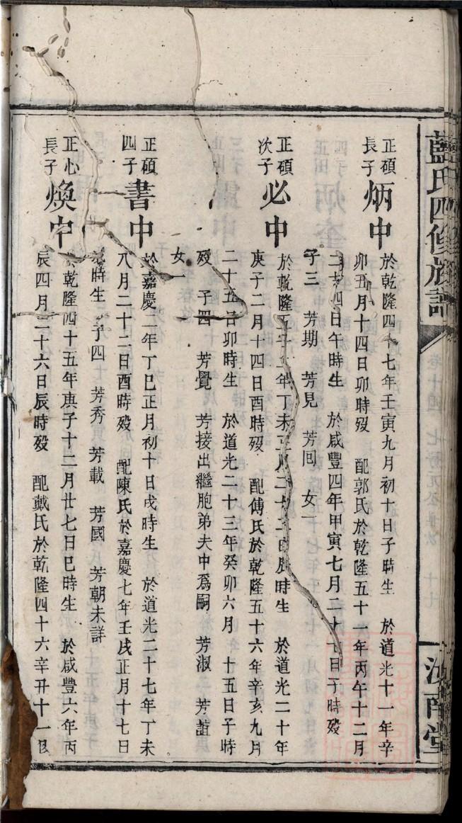 家谱谱例的规定