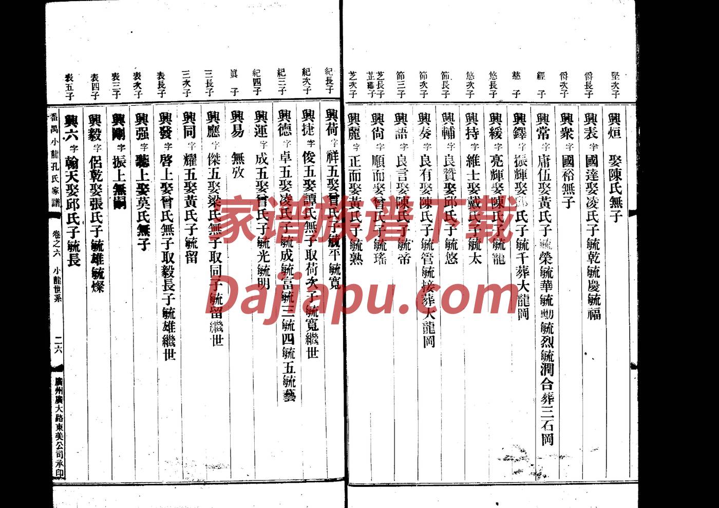 包氏家谱所有字辈查询