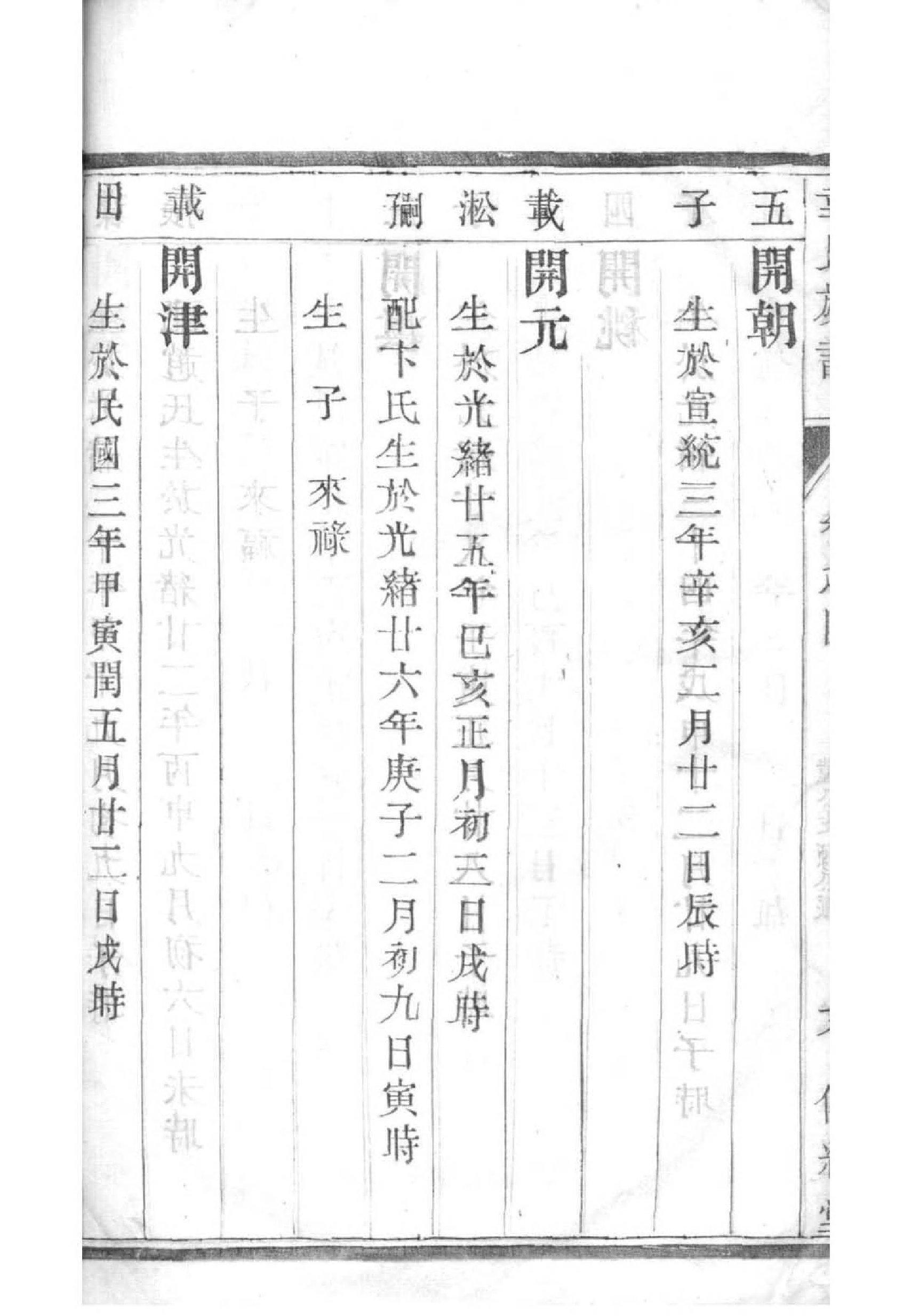 许家家谱辈分