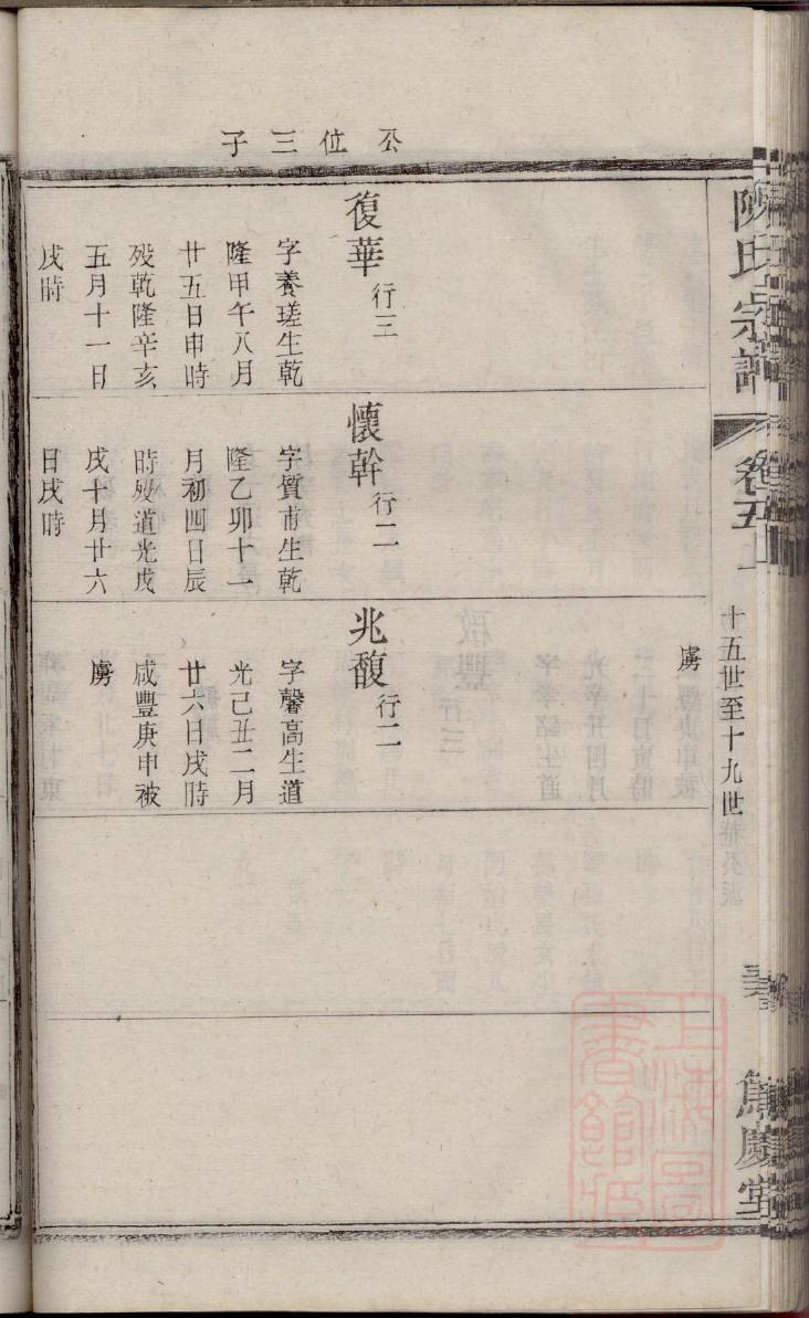 曹姓族谱字辈排行