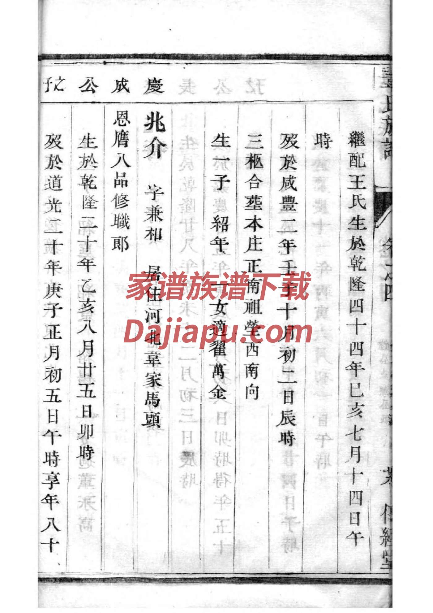 郑氏族谱家谱