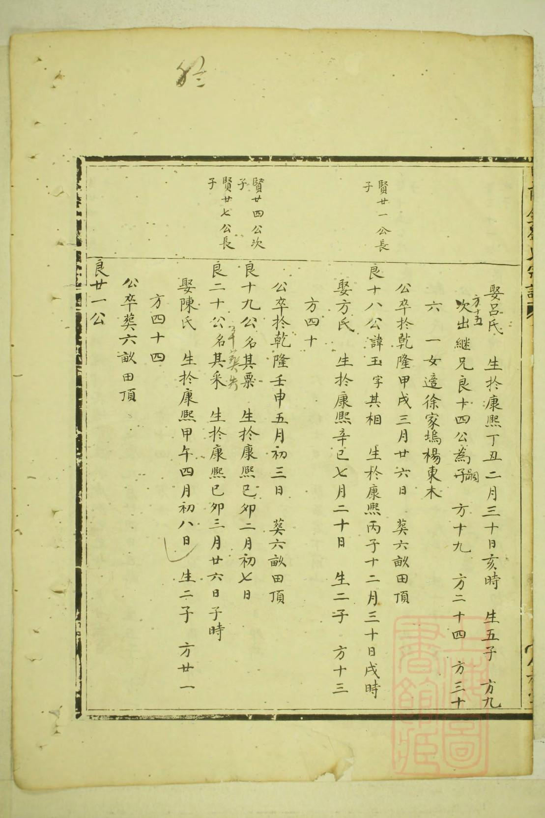 屈氏字辈介绍