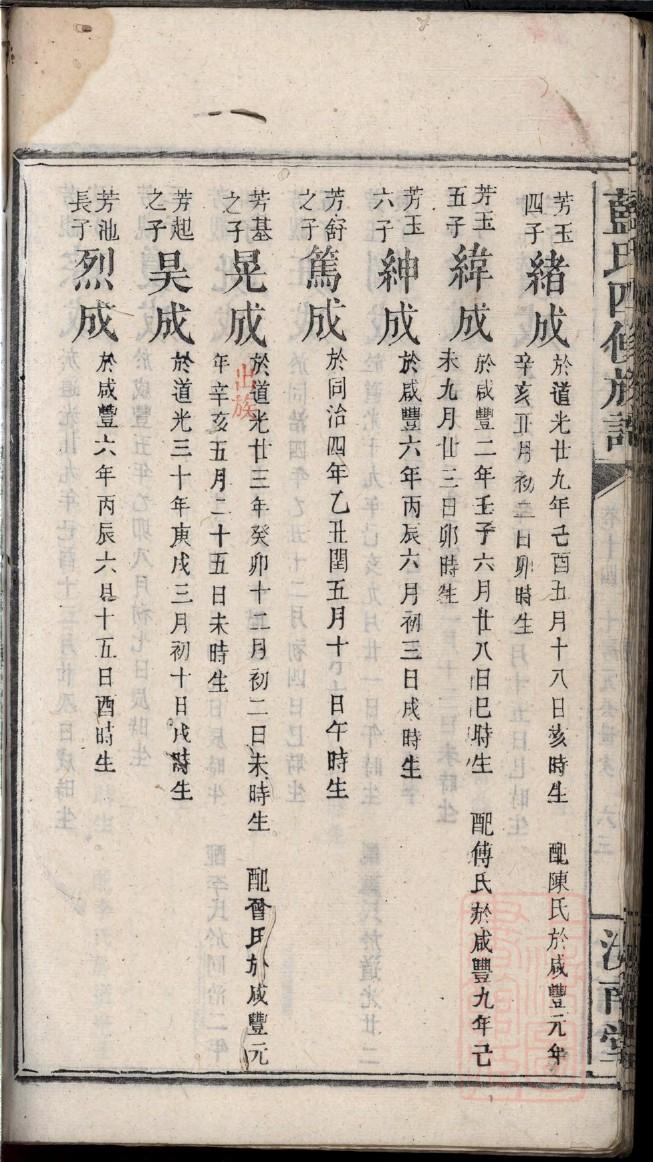 仲氏家族族谱字辈大全