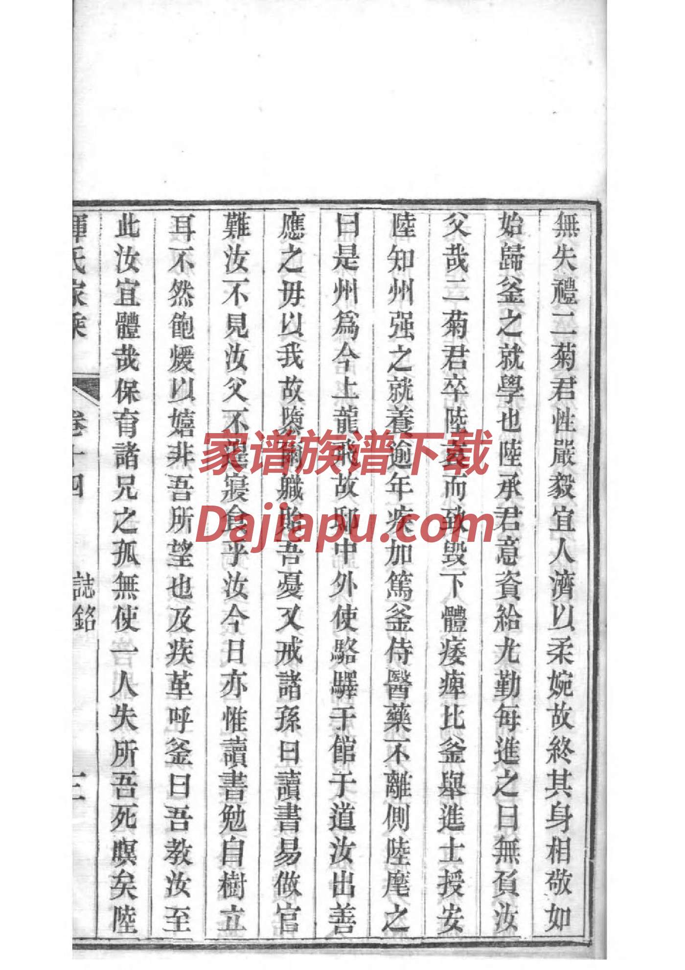 横街家谱