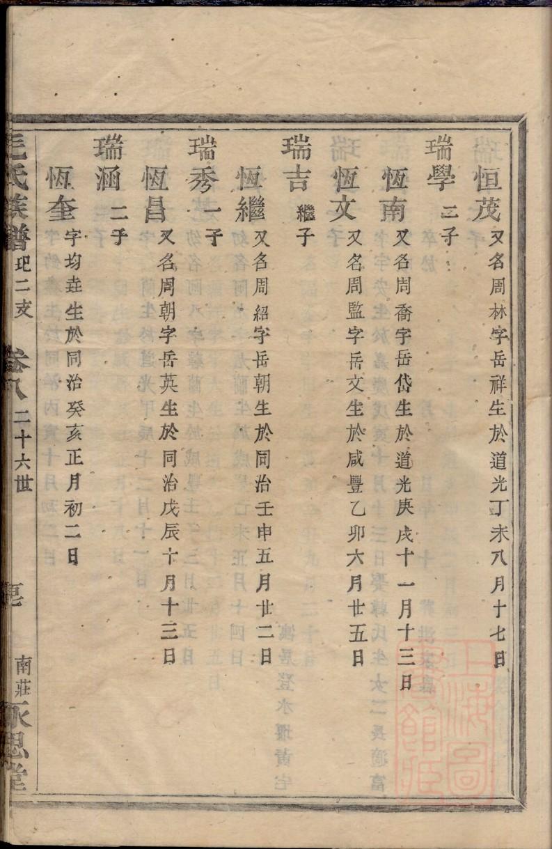 家族族谱制作