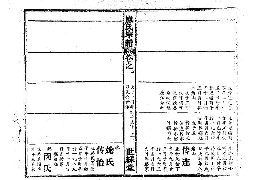 丁姓家谱辈分