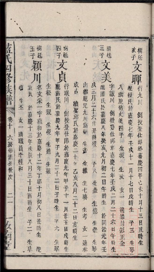 由氏族谱家谱