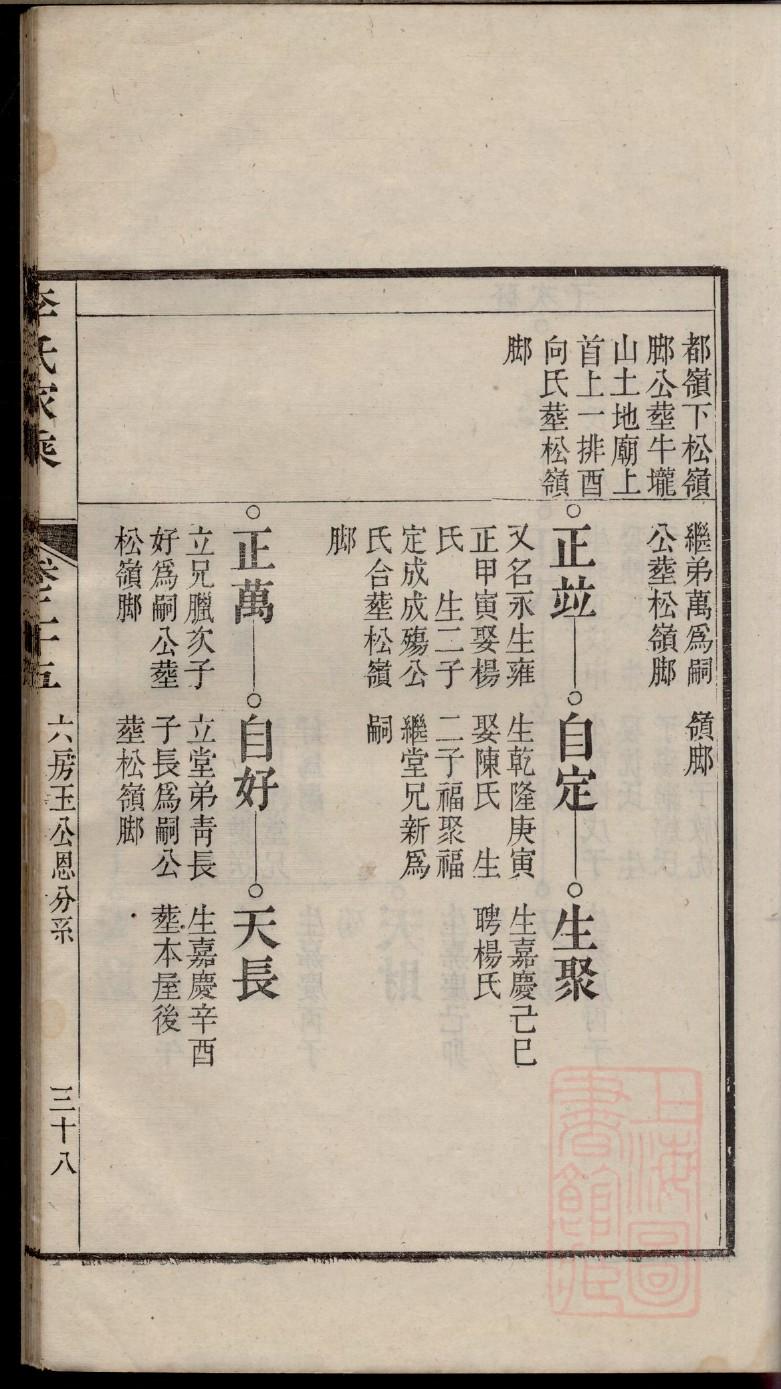 於氏族谱108字辈