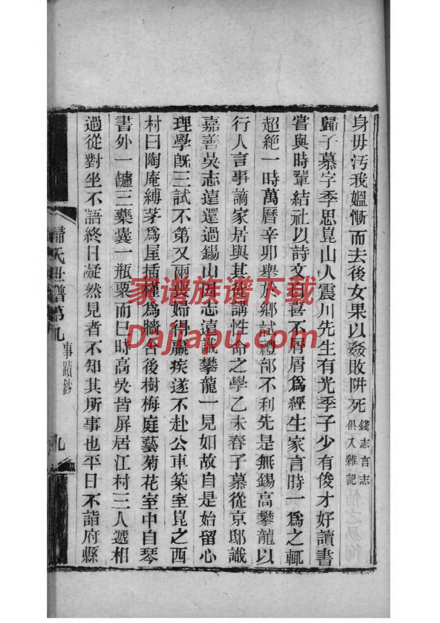 自姓族谱