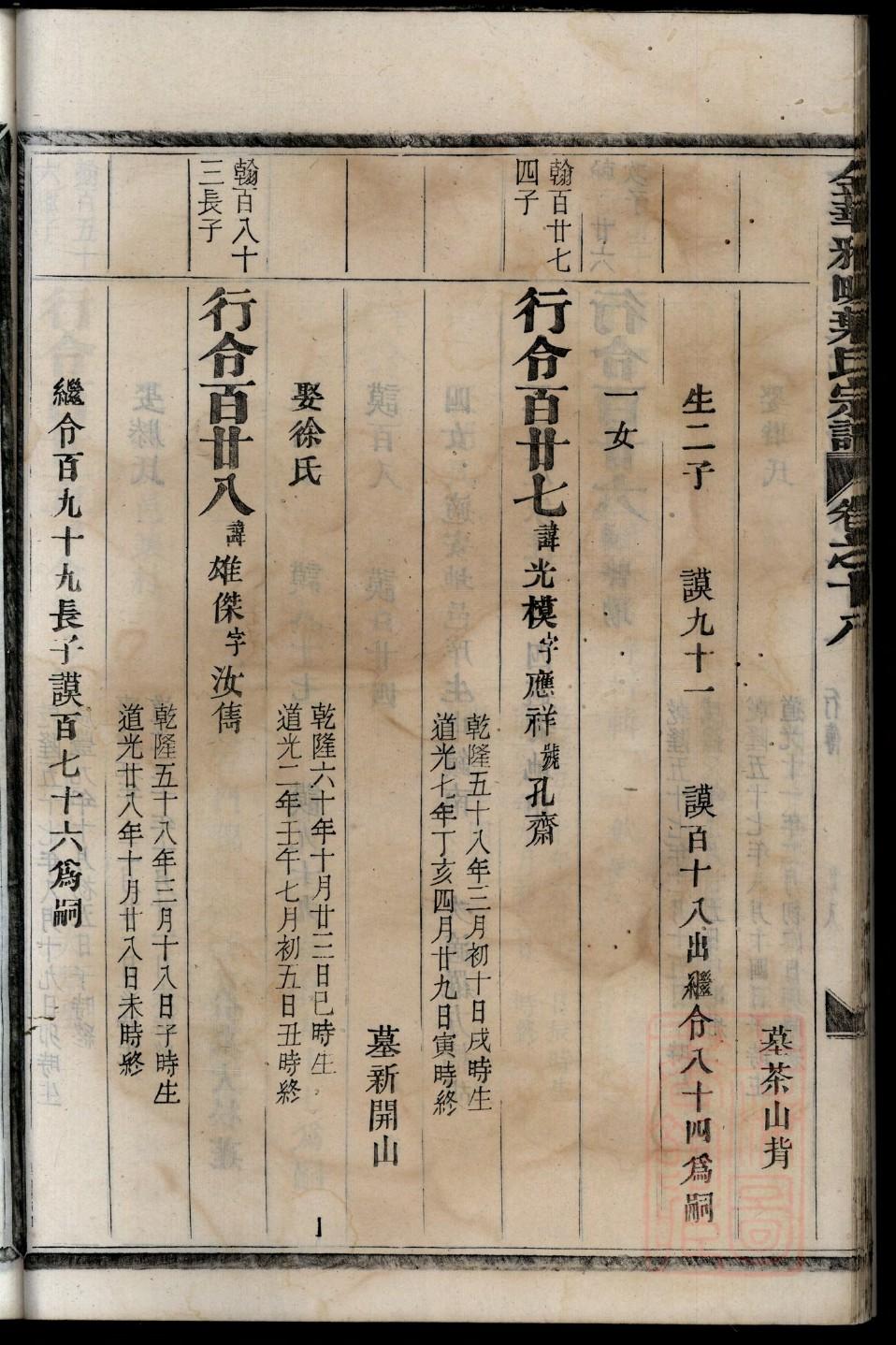 玉氏族谱108字辈