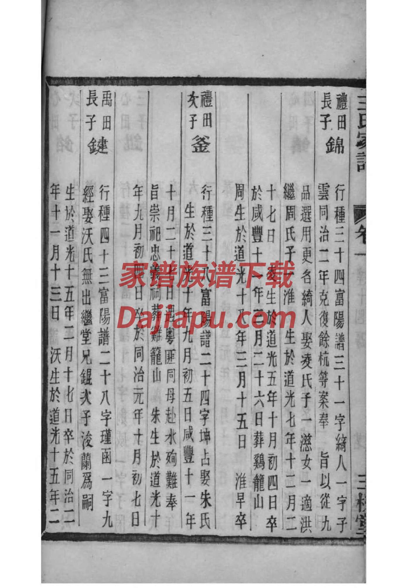别氏族谱电子版下载阅读