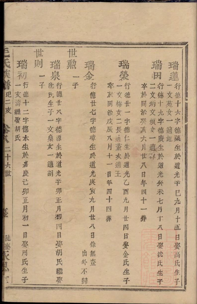 陈家谱族谱