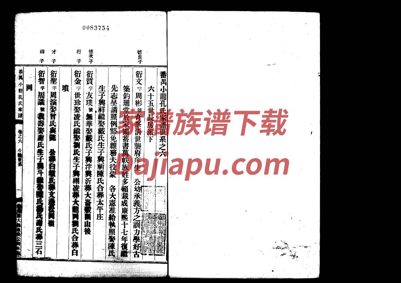 崔氏家谱族谱数据库