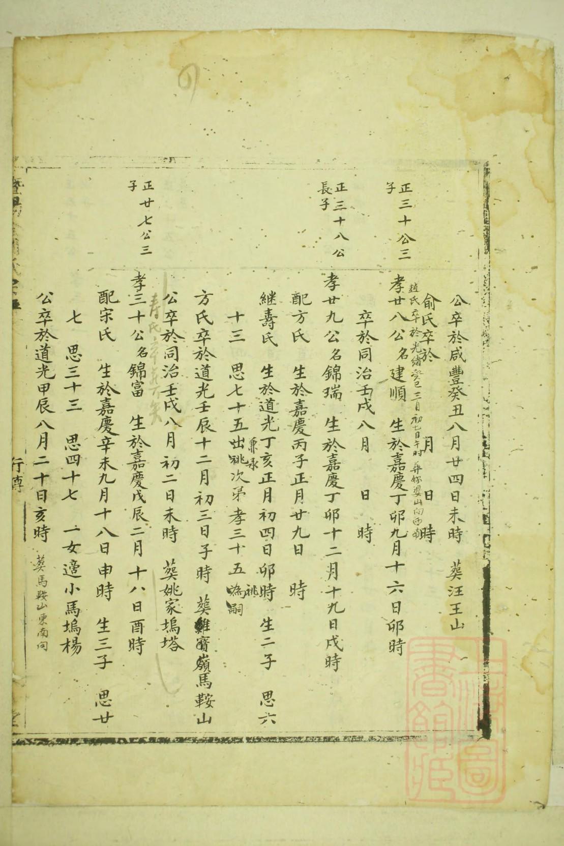 王氏家谱字辈明延