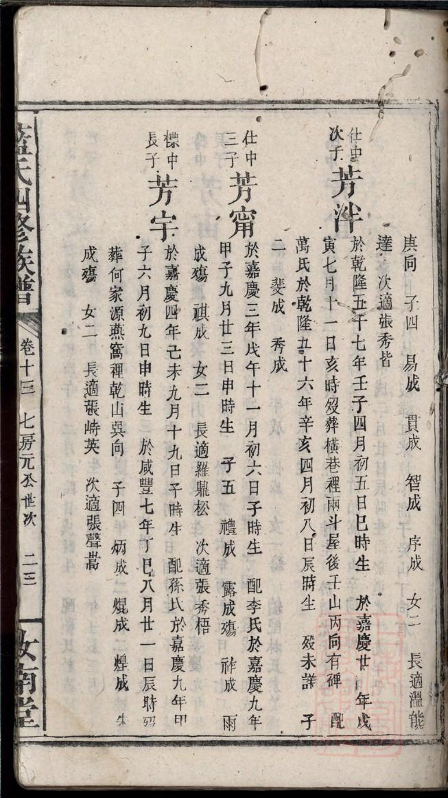 盈氏字辈介绍