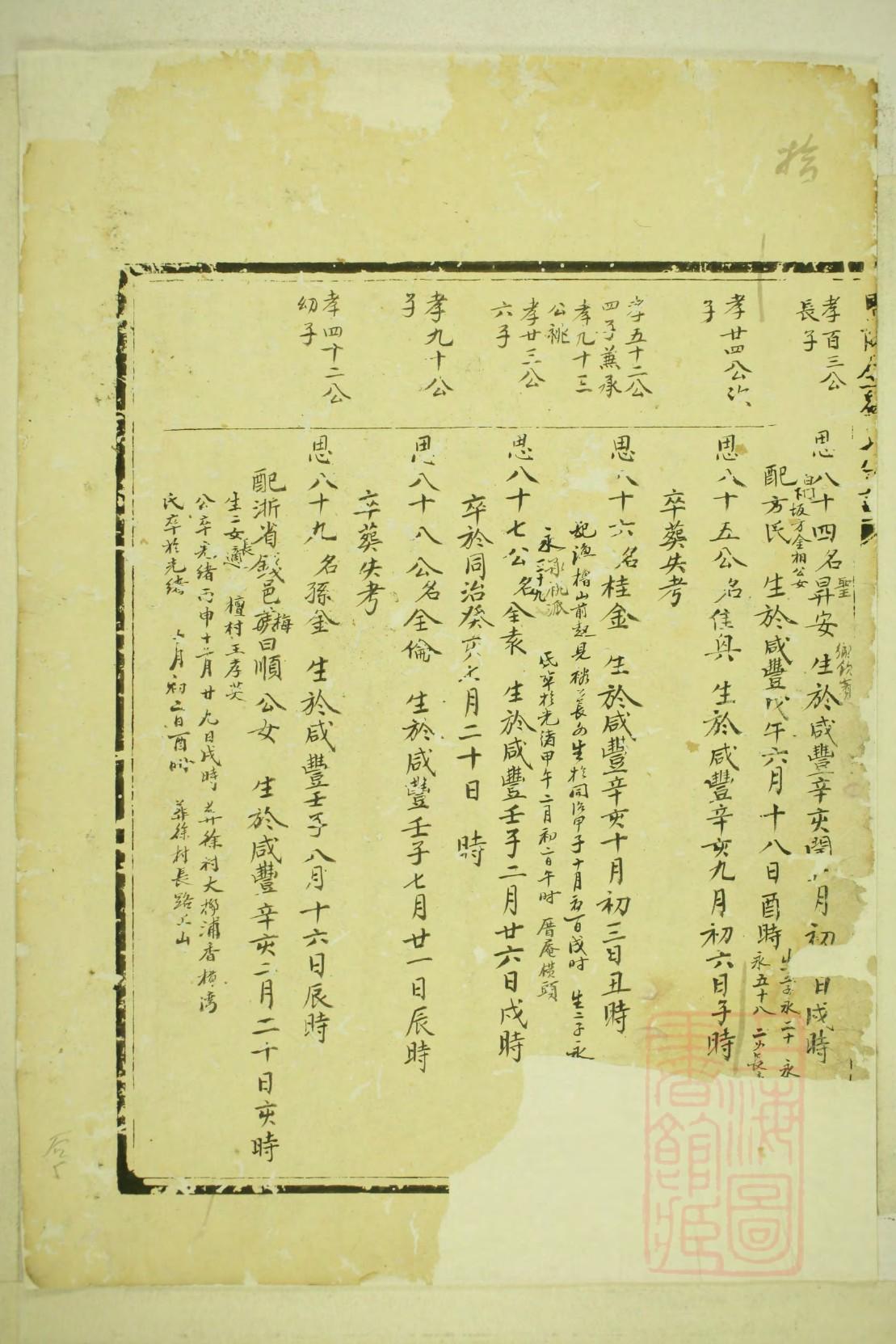 余姓族谱字辈查询全部