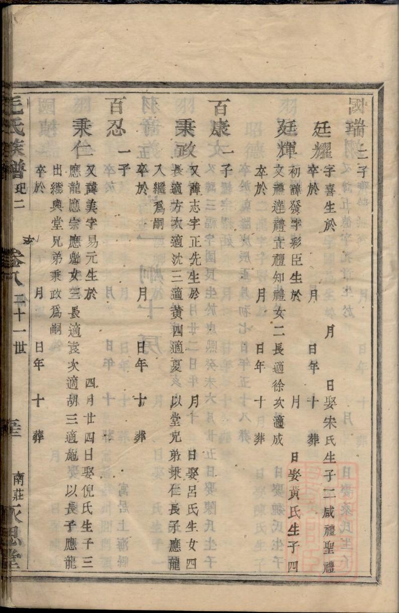 贸氏辈分表