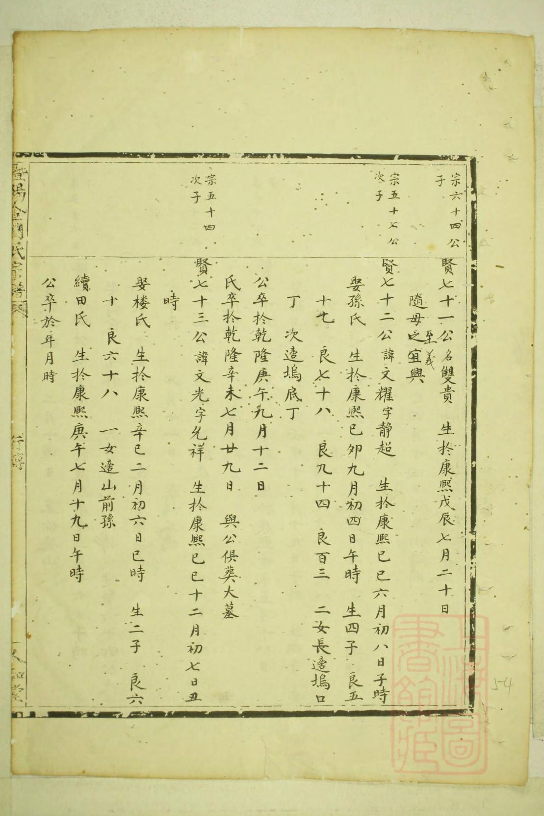 茂氏族谱108字辈
