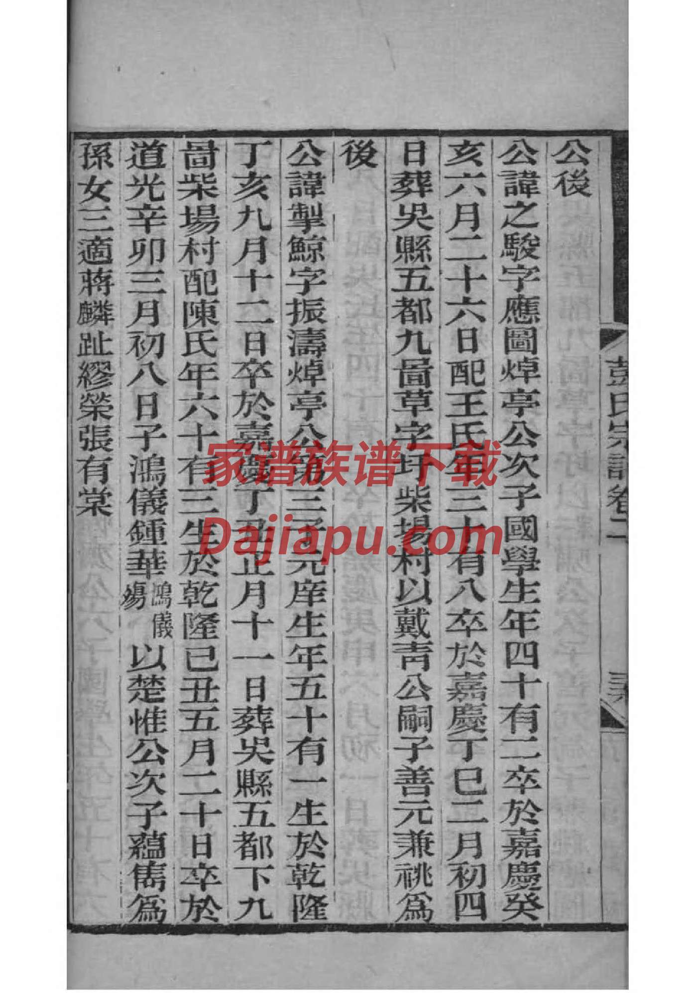 岳飞族谱