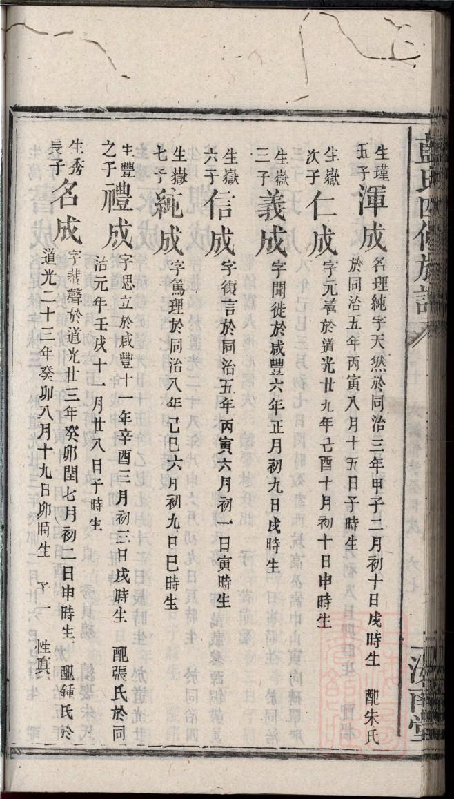 徐家家谱字辈