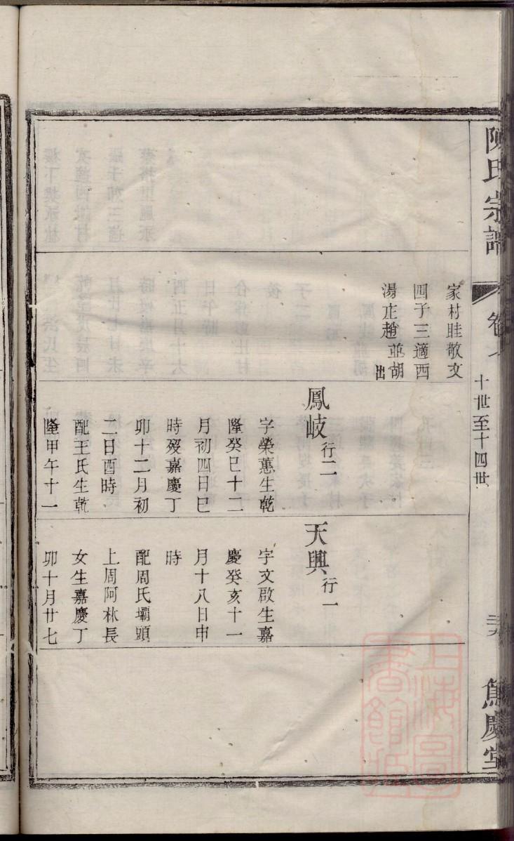 编写三代以上的家谱